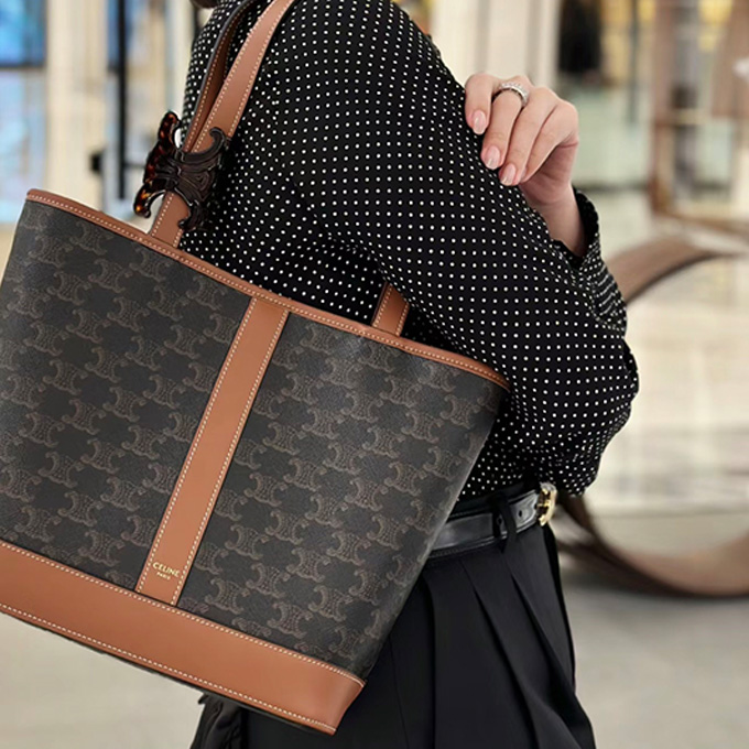 celine triomphe canvas medium cabas tote bag